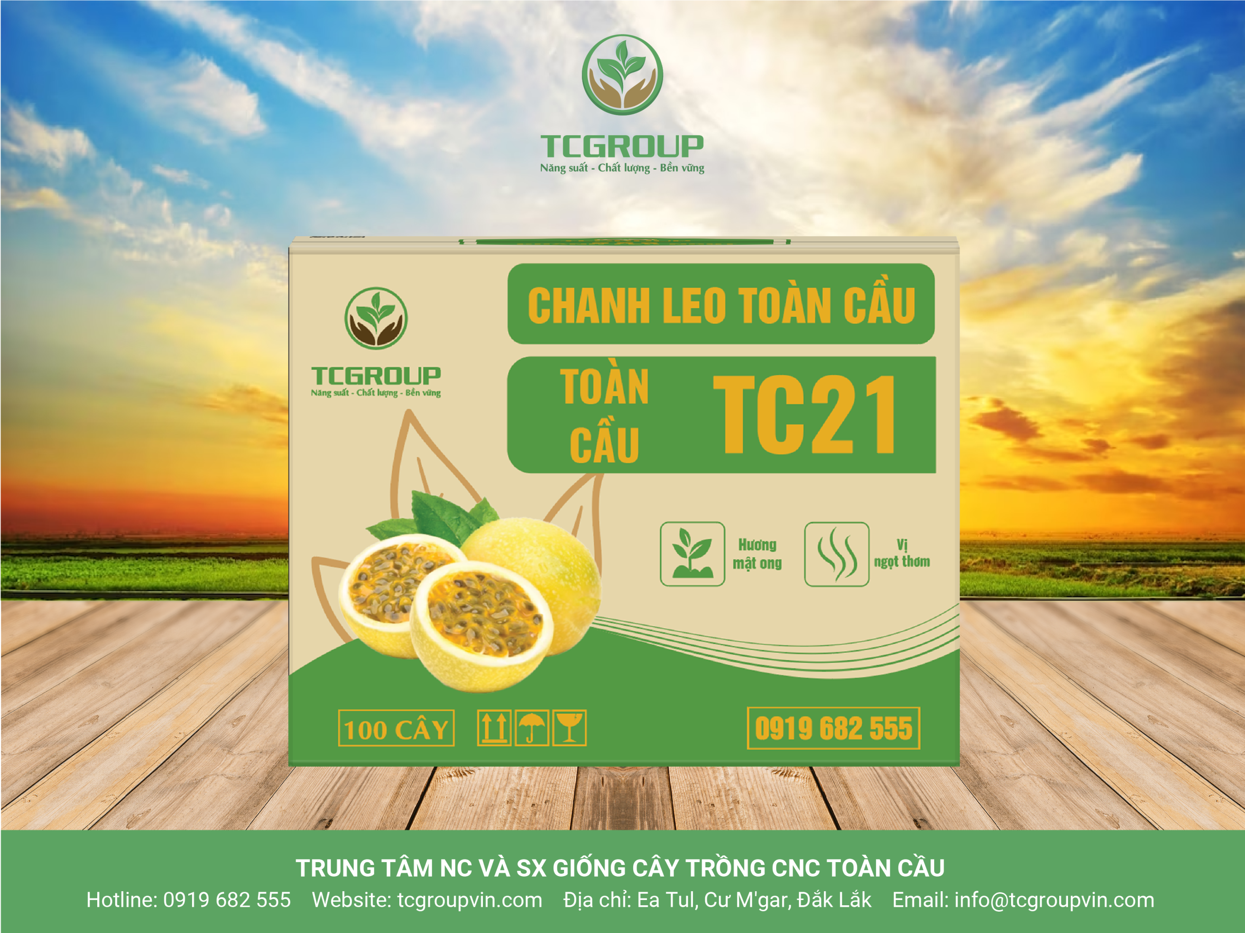 GIỐNG CHANH LEO VÀNG NGỌT KHÂM MẬT TC21